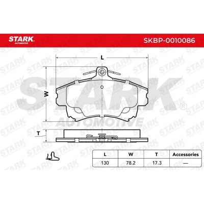 Brake Pads Set Stark SKBP-0010086 SKBP-0010086 - photo 3