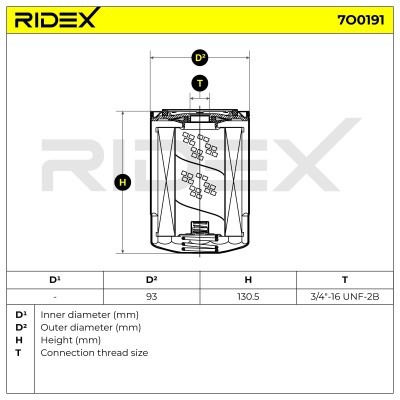 Oil Filter RIDEX 7O0191 7O0191 - photo 6