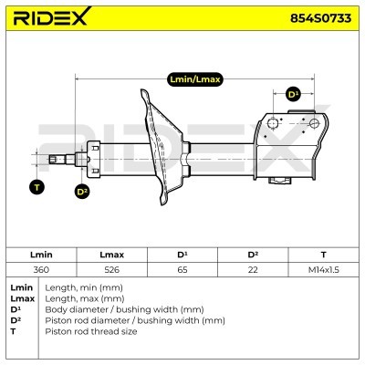 Shock Absorber RIDEX 854S0733 854S0733 - photo 6