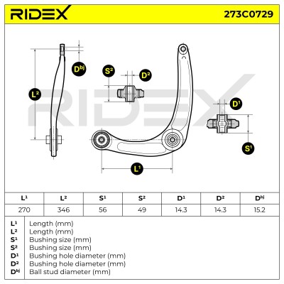 Control Arm RIDEX 273C0729 273C0729 - photo 6