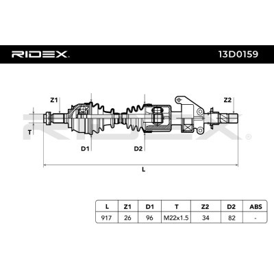 Drive Shaft RIDEX 13D0159 13D0159 - photo 6