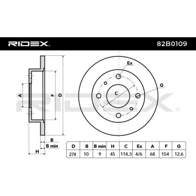 Brake Disc RIDEX 82B0109 82B0109 - photo 3