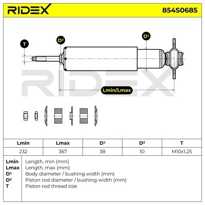 Shock Absorber RIDEX 854S0685 854S0685 - photo 5