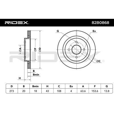 Brake Disc RIDEX 82B0868 82B0868 - photo 6