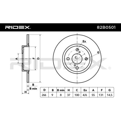 Brake Disc RIDEX 82B0501 82B0501 - photo 4