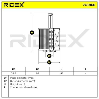 Oil Filter RIDEX 7O0166 7O0166 - photo 5