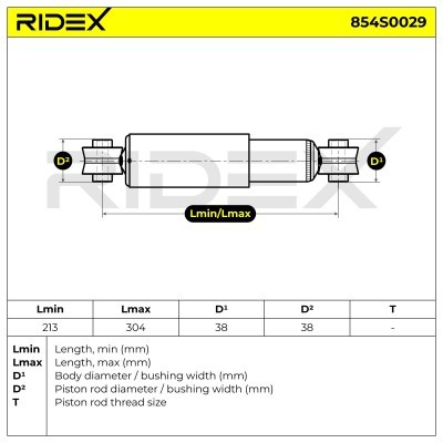 Shock Absorber RIDEX 854S0029 854S0029 - photo 8