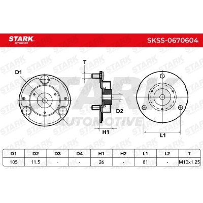 Strut Support Bearing Front Stark SKSS-0670604 SKSS-0670604 - photo 5