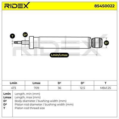 Shock Absorber RIDEX 854S0022 854S0022 - photo 9