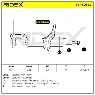 Shock Absorber RIDEX 854S0362 854S0362 - photo 8