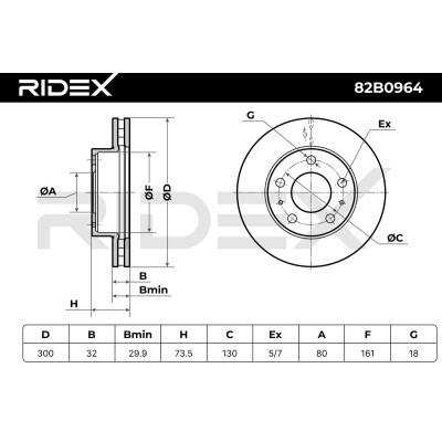 Brake Disc RIDEX 82B0964 82B0964 - photo 3