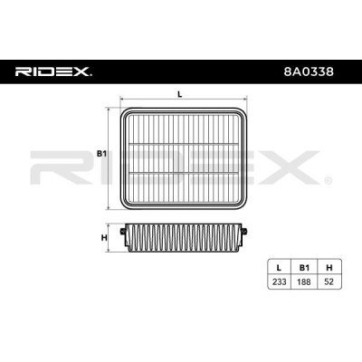 Air Filter RIDEX 8A0338 8A0338 - photo 6