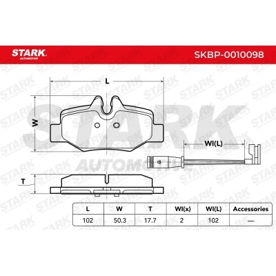 Brake Pads Set Stark SKBP-0010098 SKBP-0010098 - photo 3