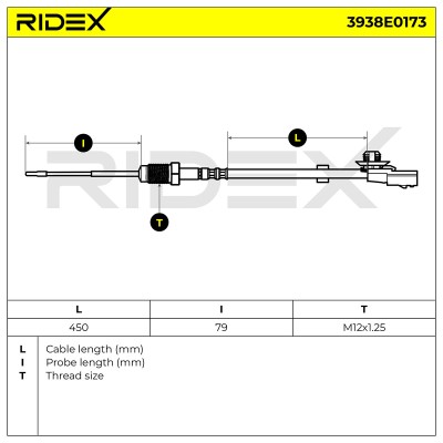 Exhaust gas temperature sensor RIDEX 3938E0173 3938E0173 - photo 6