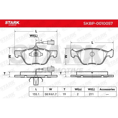 Brake Pads Set Stark SKBP-0010057 SKBP-0010057 - photo 2