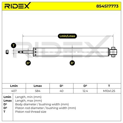 Shock Absorber RIDEX 854S17773 854S17773 - photo 8