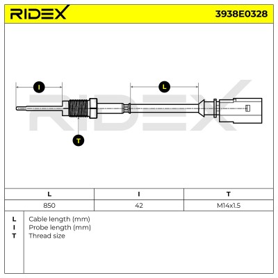 Exhaust gas temperature sensor RIDEX 3938E0328 3938E0328 - photo 6