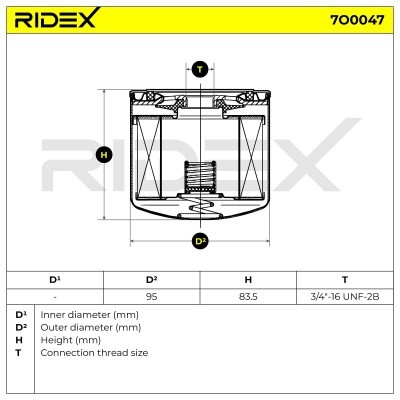 Oil Filter RIDEX 7O0047 7O0047 - photo 5