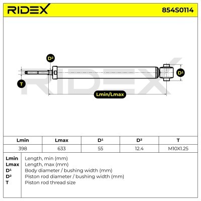 Shock Absorber RIDEX 854S0114 854S0114 - photo 8