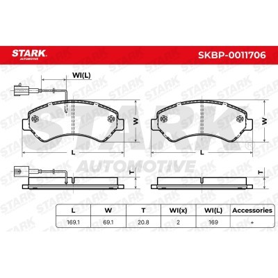 Brake Pads Set Stark SKBP-0011706 SKBP-0011706 - photo 8