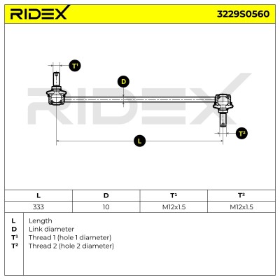 Stabilizer Link RIDEX 3229S0560 3229S0560 - photo 6