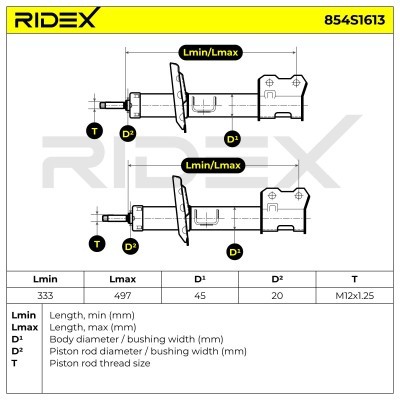 Shock Absorber RIDEX 854S1613 854S1613 - photo 5