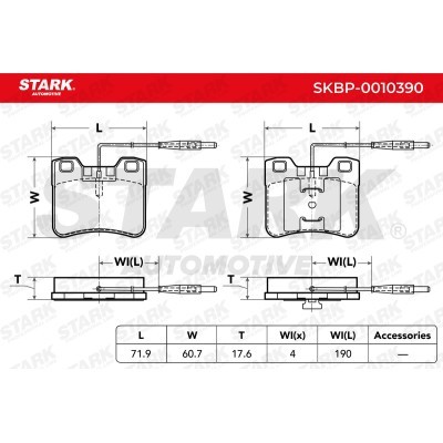 Brake Pads Set Stark SKBP-0010390 SKBP-0010390 - photo 3
