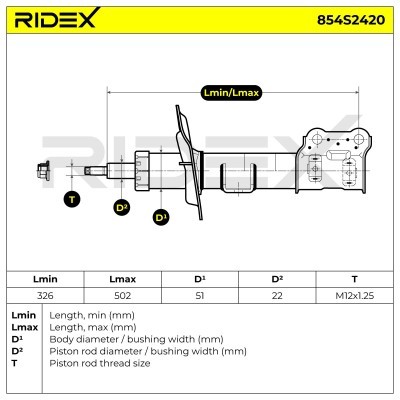 Shock Absorber RIDEX 854S2420 854S2420 - photo 6