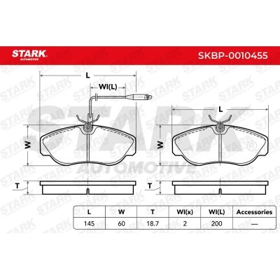 Brake Pads Set Stark SKBP-0010455 SKBP-0010455 - photo 3