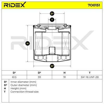 Oil Filter RIDEX 7O0151 7O0151 - photo 4
