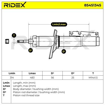 Shock Absorber RIDEX 854S1345 854S1345 - photo 9