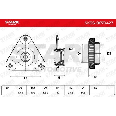 Strut Support Bearing Front Stark SKSS-0670423 SKSS-0670423 - photo 5