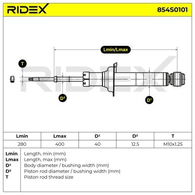 Shock Absorber RIDEX 854S0101 854S0101 - photo 12