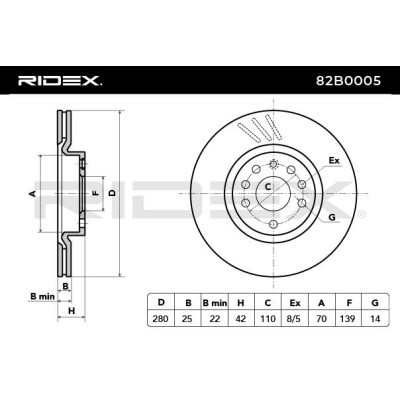 Brake Disc RIDEX 82B0005 82B0005 - photo 6