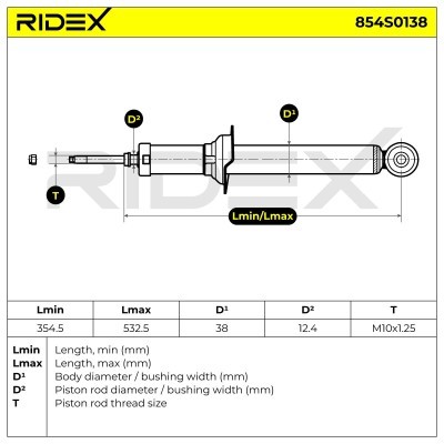 Shock Absorber RIDEX 854S0138 854S0138 - photo 8