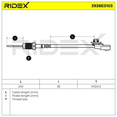 Exhaust gas temperature sensor RIDEX 3938E0103 3938E0103 - photo 6