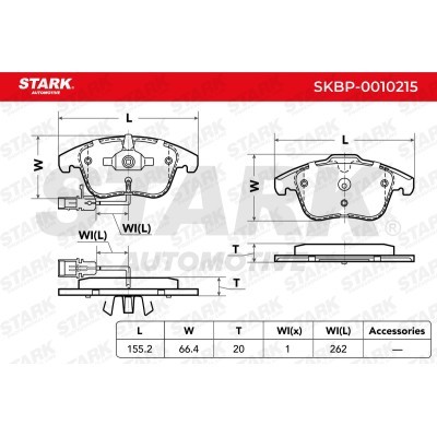 Brake Pads Set Stark SKBP-0010215 SKBP-0010215 - photo 3