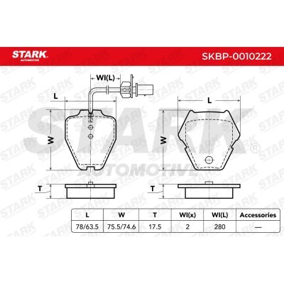 Brake Pads Set Stark SKBP-0010222 SKBP-0010222 - photo 3