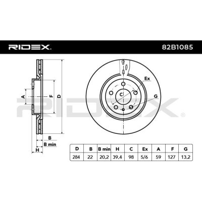 Brake Disc RIDEX 82B1085 82B1085 - photo 3