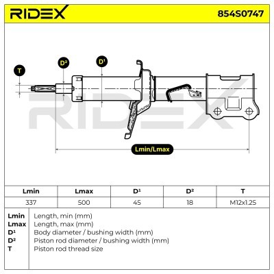 Shock Absorber RIDEX 854S0747 854S0747 - photo 8