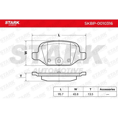 Brake Pads Set Stark SKBP-0010316 SKBP-0010316 - photo 3