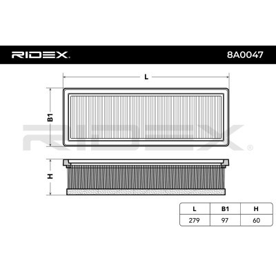 Air Filter RIDEX 8A0047 8A0047 - photo 5
