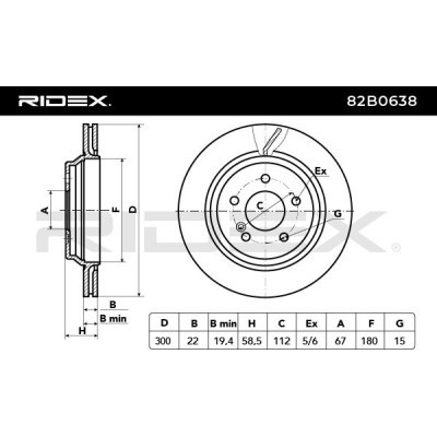 Brake Disc RIDEX 82B0638 82B0638 - photo 3