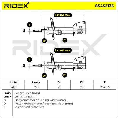 Shock Absorber RIDEX 854S2135 854S2135 - photo 7