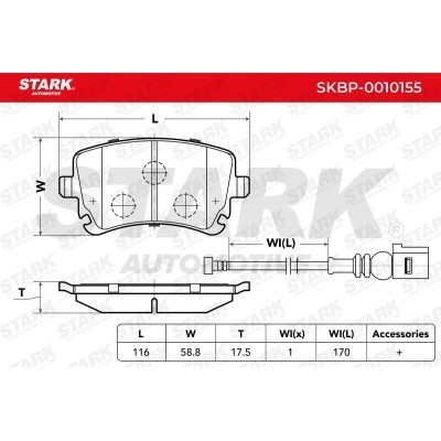 Brake Pads Set Stark SKBP-0010155 SKBP-0010155 - photo 2