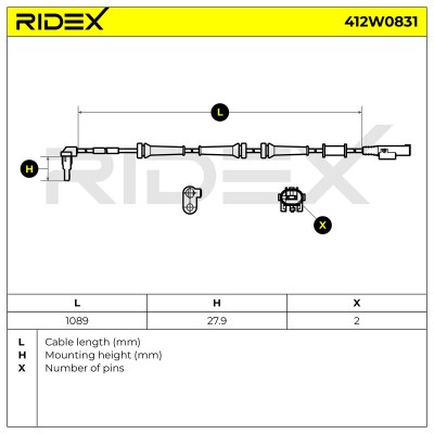 ABS Sensor RIDEX 412W0831 412W0831 - photo 6