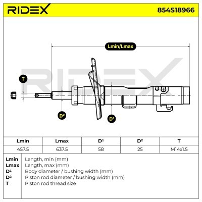 Shock Absorber RIDEX 854S18966 854S18966 - photo 7