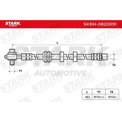 Brake Hose Stark SKBH-0820091 SKBH-0820091 - photo 2