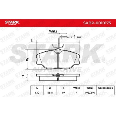 Brake Pads Set Stark SKBP-0010175 SKBP-0010175 - photo 3