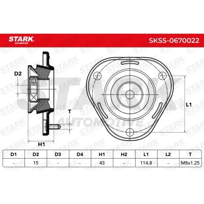 Strut Support Bearing Front Stark SKSS-0670022 SKSS-0670022 - photo 3
